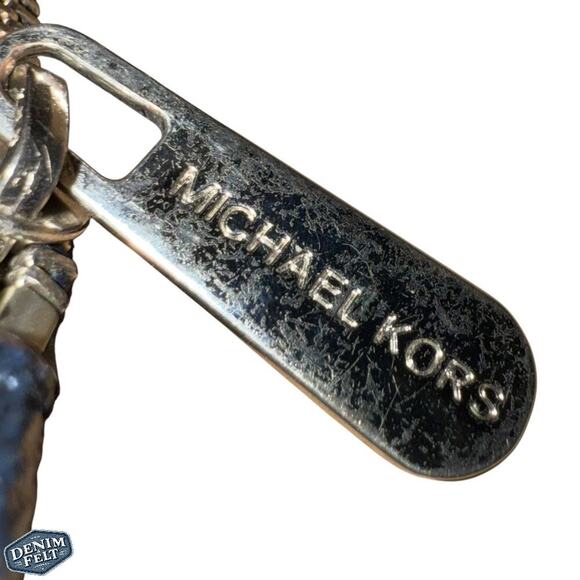 Michael Kors Navy Blue Jet Set Travel Leather Wristlet/Pouch/Clutch - Picture 6 of 10